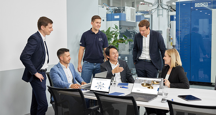 Mitarbeiter im Gespräch