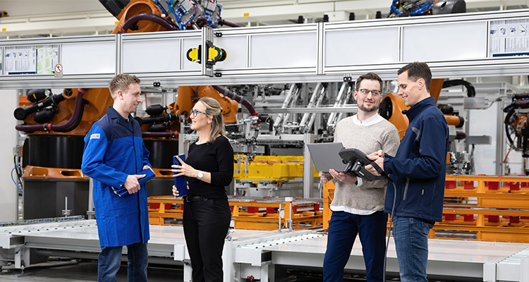 Mitarbeiter im Gespräch